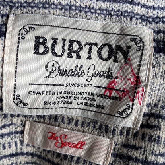 Burton DryRide 1/4 Button Hoodie Pullover Sweater L - Picture 4 of 5